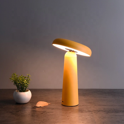 Mushroom LED Table Lamp - Tiltable Lampshade & Stepless Dimmable Touch Control Night Light