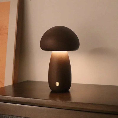 Wooden Mushroom Lamps