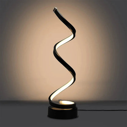 Modern Screw Button Control Bedside LED Desk Lamp, Bedroom Living Room Office Bedside Lamp
