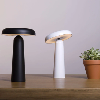 Mushroom LED Table Lamp - Tiltable Lampshade & Stepless Dimmable Touch Control Night Light