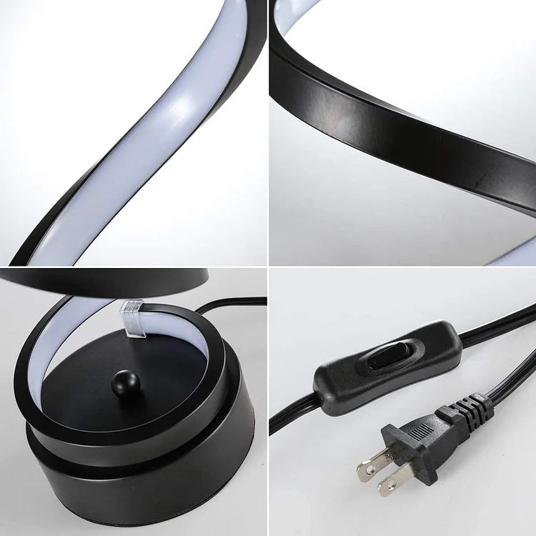 Modern Screw Button Control Bedside LED Desk Lamp, Bedroom Living Room Office Bedside Lamp