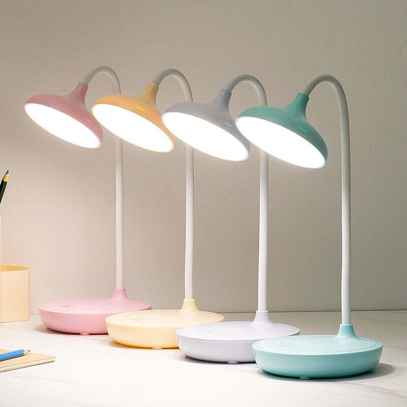 Modern Macaron Touch Multifunctional Rechargeable LED Desk Lamp