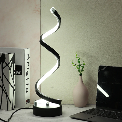 Modern Screw Button Control Bedside LED Desk Lamp, Bedroom Living Room Office Bedside Lamp