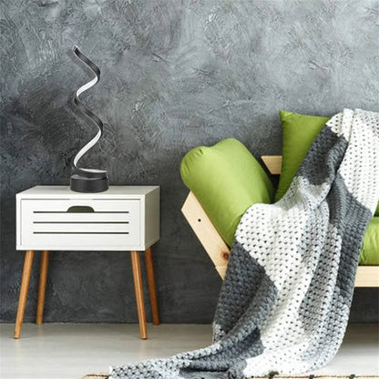 Modern Screw Button Control Bedside LED Desk Lamp, Bedroom Living Room Office Bedside Lamp